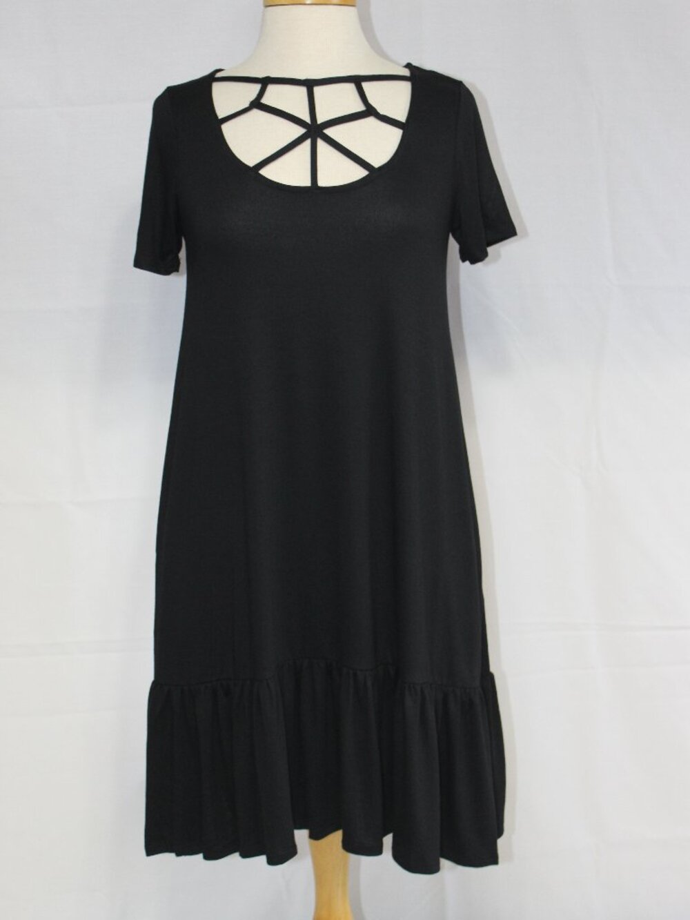 Zenana #7041 Stretch Casual Short Summer Dress-Sizes S to 3X-BLACK-NEW